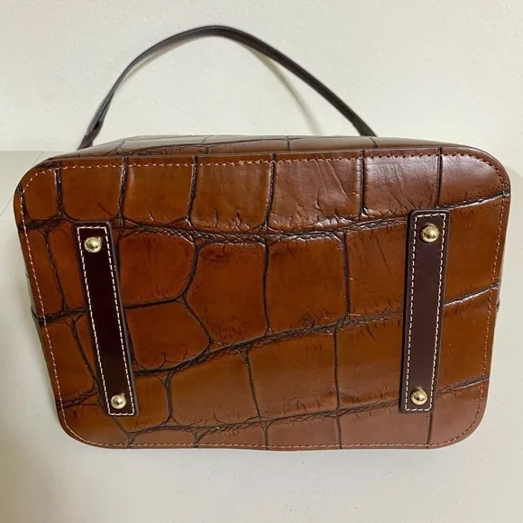 NEW! $358 Dooney & Bourke Luxury Drawstring Leather Croco Embossed - Picture 6 of 8